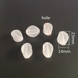 180pcs Frosted Clear Carambola Beads for Jewelry Making