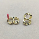 50pcs Zinc Alloy Chain Shape Earrings Stud for Jewelry DIY
