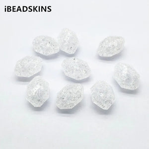 Clear Crack Faceted Irregular Beads for Earrings DIY - 170pcs