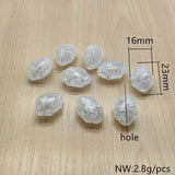 Clear Crack Faceted Irregular Beads for Earrings DIY - 170pcs