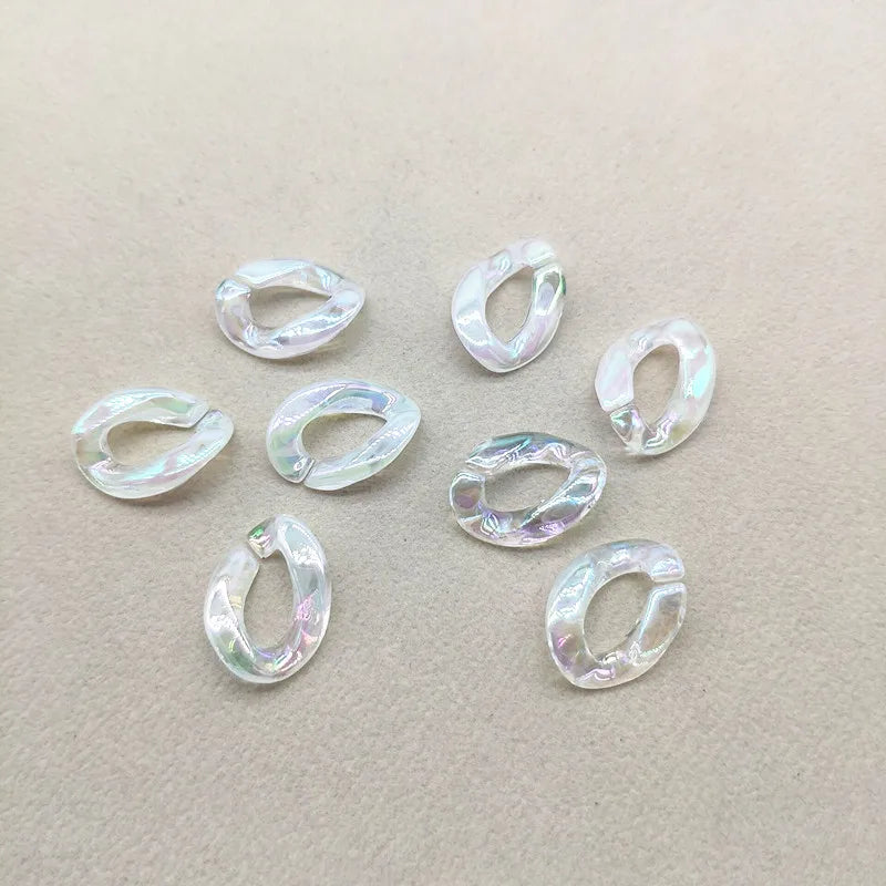 Clear Double Aurora Chain Beads 200pcs Earrings DIY Jewelry Findings