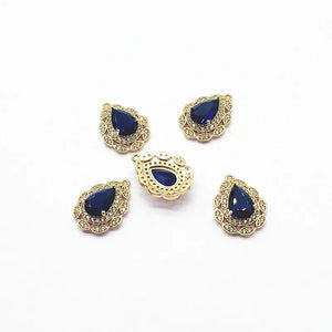 Crystal Drop Charm for Earrings DIY, 20pcs CZ/Crystal 23x17mm