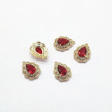 Crystal Drop Charm for Earrings DIY, 20pcs CZ/Crystal 23x17mm