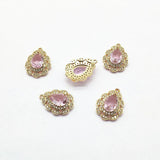 Crystal Drop Charm for Earrings DIY, 20pcs CZ/Crystal 23x17mm
