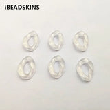 300pcs Clear Acrylic Chain-Shaped Beads for Jewelry DIY Making