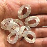 300pcs Clear Acrylic Chain-Shaped Beads for Jewelry DIY Making