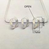 300pcs Clear Acrylic Chain-Shaped Beads for Jewelry DIY Making