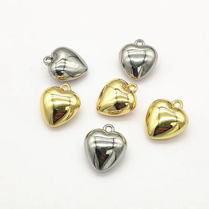 UV Heart Charm Beads 23x20mm 100pcs for DIY Necklace Earring Making
