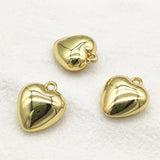UV Heart Charm Beads 23x20mm 100pcs for DIY Necklace Earring Making