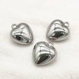 UV Heart Charm Beads 23x20mm 100pcs for DIY Necklace Earring Making