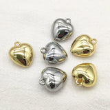 UV Heart Charm Beads 23x20mm 100pcs for DIY Necklace Earring Making