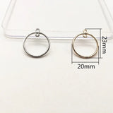 Ring Shape Charm for Stud Earrings - 100pcs - Earring Accessories