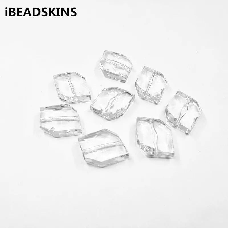 Clear Acrylic Hexagon Beads 140pcs for Jewelry DIY