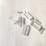 240pcs Clear Acrylic Cylindrical Shape Beads for Jewelry Making