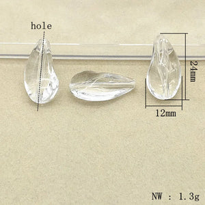 Acrylic Clear Drop Beads for Earring DIY - 350pcs - Jewelry Findings