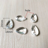 400pcs Clear Acrylic Drop Shape Beads for Jewelry Making