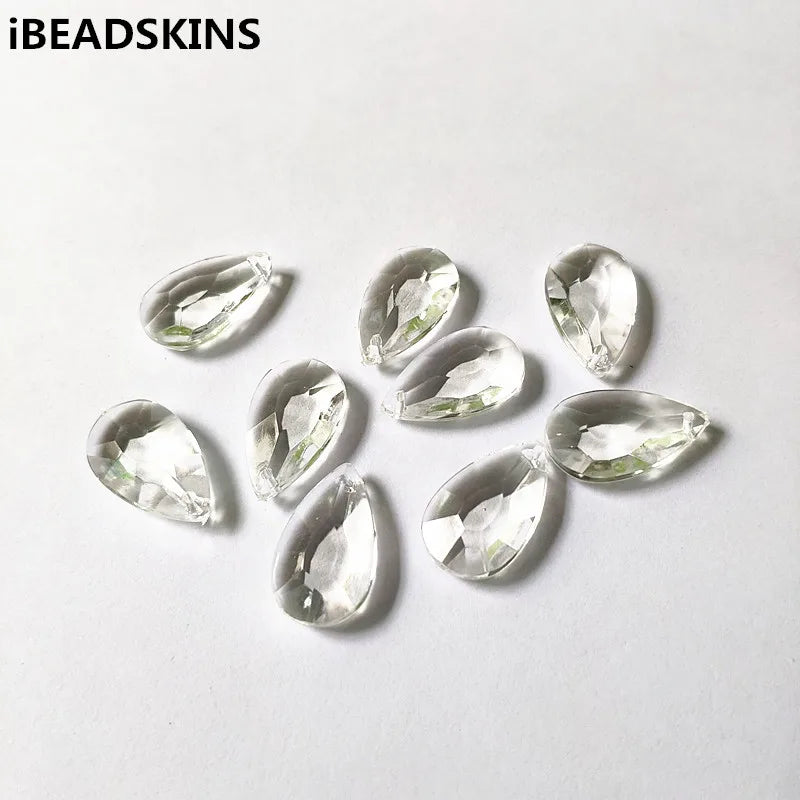400pcs Clear Acrylic Drop Shape Beads for Jewelry Making