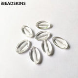 300pcs Clear Acrylic Oval Beads for Jewelry Making