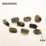 50pcs Acetic Acid Oval Earrings Accessories for DIY