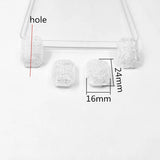 200pcs Clear Acrylic Rectangle Beads for DIY Jewelry Necklace Earring