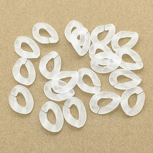 Clear Frosted Chain Beads for Necklace Earring DIY Parts 550pcs