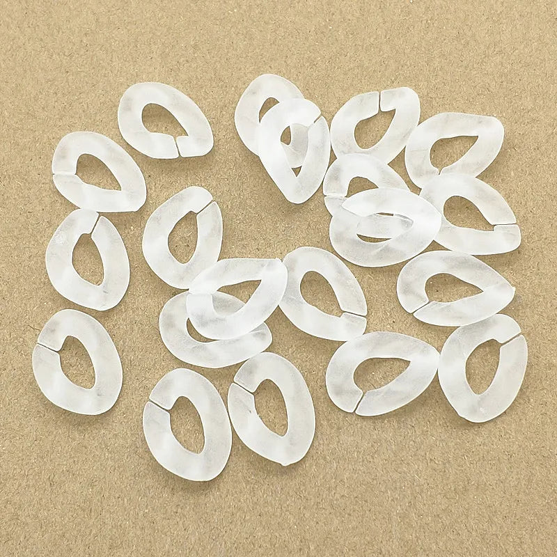 Clear Frosted Chain Beads for Necklace Earring DIY Parts 550pcs