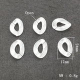 Clear Frosted Chain Beads for Necklace Earring DIY Parts 550pcs