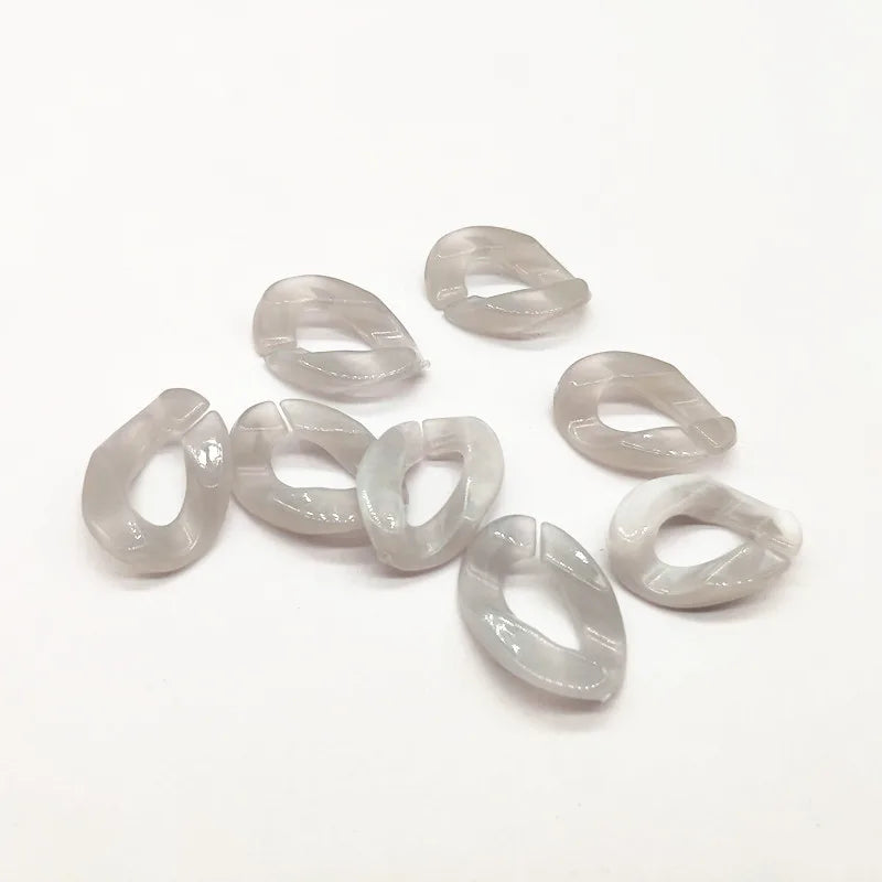 550pcst Acrylic marble oval-shape beads for earrings