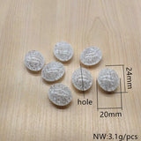 Acrylic Clear Crack Oval Beads 150pcs for Earrings DIY