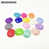180pcs Acrylic Double Faceted Oval Beads for Jewelry Making