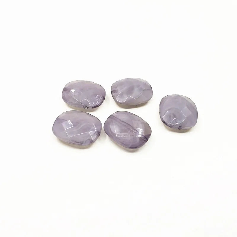 180pcs Acrylic Double Faceted Oval Beads for Jewelry Making