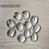 Acrylic Clear Faceted Oval Beads 185pcs Lot for Jewelry Making