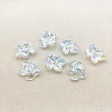 Clear Aurora Flower Beads 24x21mm 100pcs for Jewelry/Earrings DIY