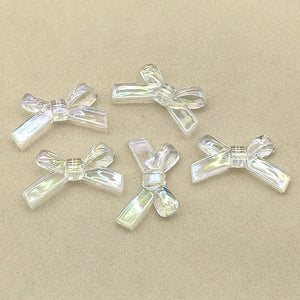100pcs Clear Aurora/AB Effect Bows Jewelry Findings