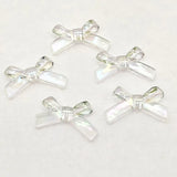 100pcs Clear Aurora/AB Effect Bows Jewelry Findings