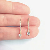 50pcs Copper/Cubic Zirconia Ear Hook for Earrings DIY