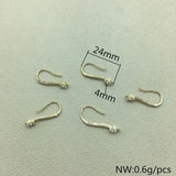 50pcs Copper/Cubic Zirconia Ear Hook for Earrings DIY