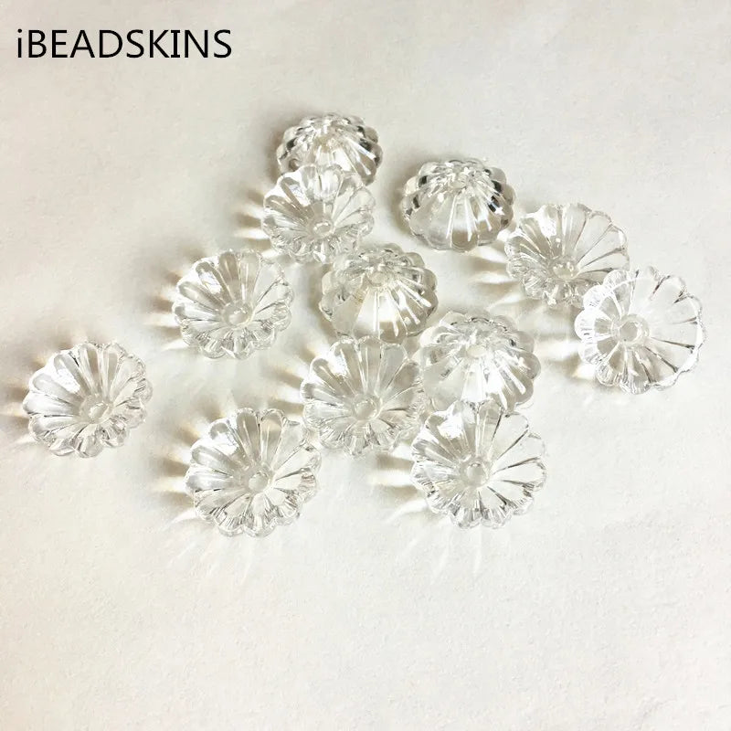 Clear Acrylic Torus Beads for Earrings - 190pcs