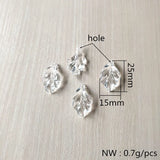 Clear Acrylic Leaf Shape Beads for Jewelry Making - 630pcs