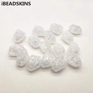 100pcs Clear Acrylic Irregular Beads for Earrings DIY