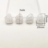 100pcs Clear Acrylic Irregular Beads for Earrings DIY