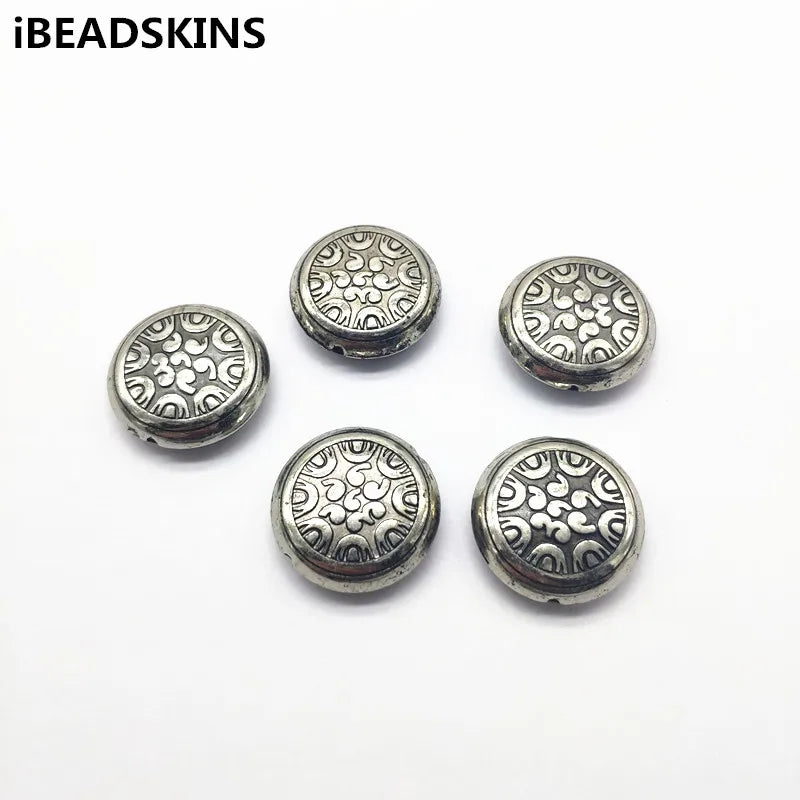 CCB Rhodium Round Shape Beads 25mm 100pcs