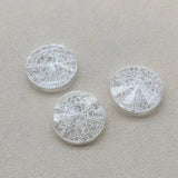 180pcs Clear Crack Coin Beads for Jewelry Accessories DIY