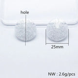 180pcs Clear Crack Coin Beads for Jewelry Accessories DIY