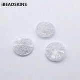 180pcs Clear Crack Coin Beads for Jewelry Accessories DIY