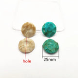 200pcs/Lot 25mm Solid Acrylic Coin Shape Beads for Earrings