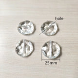 25mm 210pcs Clear Acrylic Wrinkle Round Beads for DIY Jewelry