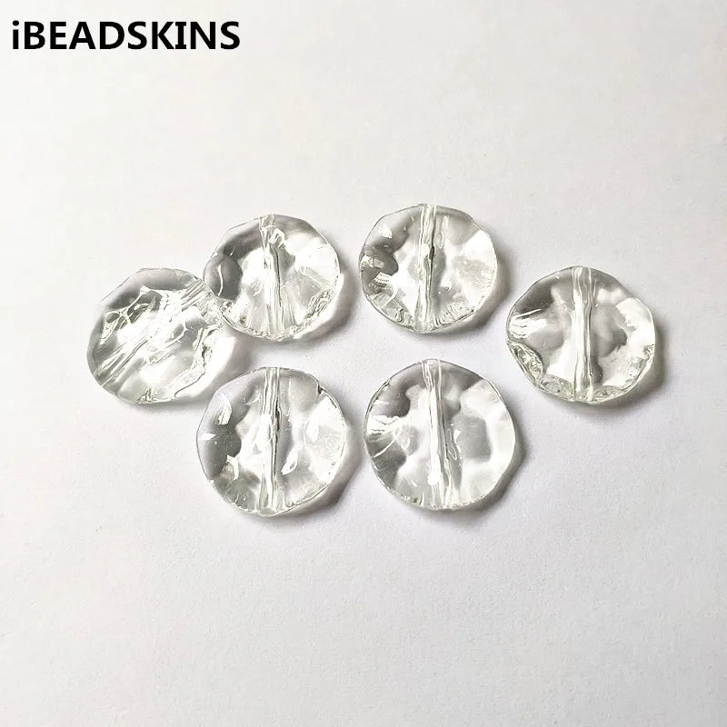 25mm 210pcs Clear Acrylic Wrinkle Round Beads for DIY Jewelry