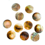 25mm Shell Coin-Shape Charms for Earring Studs, 50pcs