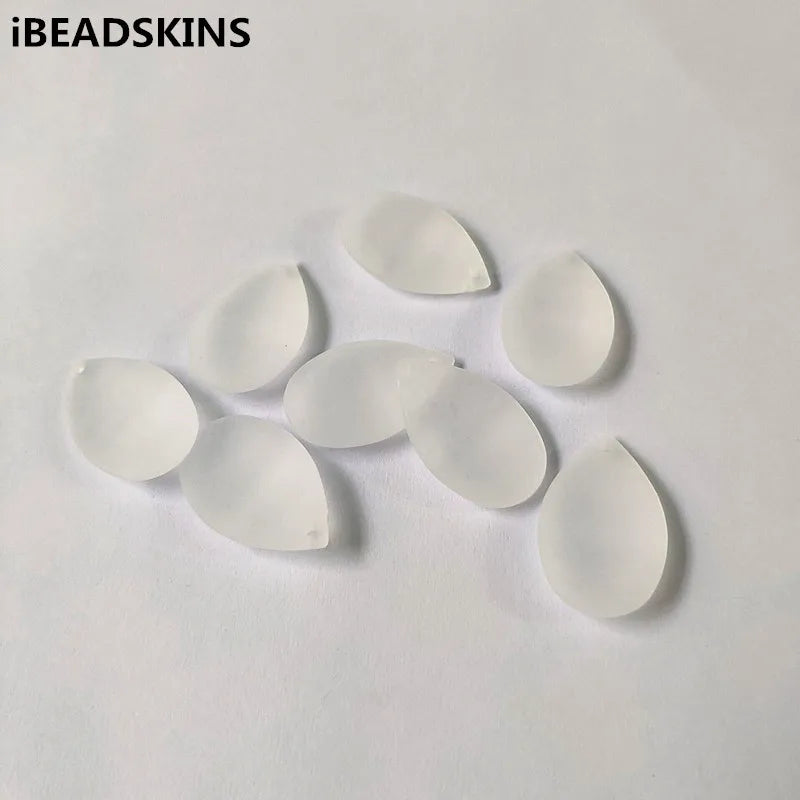 400pcs Clear Acrylic Frosted Drop Beads for Necklace Earrings DIY